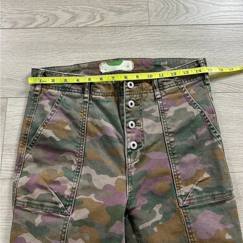Anthropologie Slim Camo Button Fly Jefferson Utility Pants